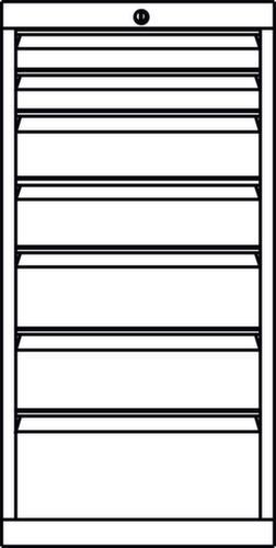 PAVOY Schubladenschrank Basis Plus RAL7035, 7 Schublade(n), RAL7035 Lichtgrau/RAL7035 Lichtgrau