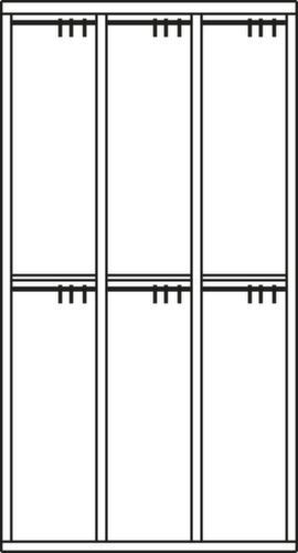 PAVOY Doppelstöckiger Garderobenschrank Basis mit 3x2 Abteilen, Abteilbreite 300 mm