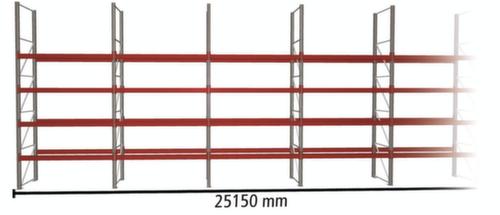 META Palettenregal MULTIPAL HxB 5500x25150 mm mit 5 Lagerebenen für insgesamt 90 Paletten