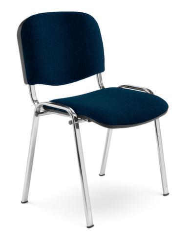 Nowy Styl Siège visiteur gerbable 12 fois ISO avec capitonnages, assise tissu (100 % polyester), bleu foncé