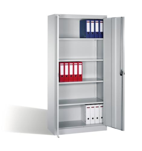 C+P Armoire universelle Eco gris clair avec 4 étagères, largeur 940 mm