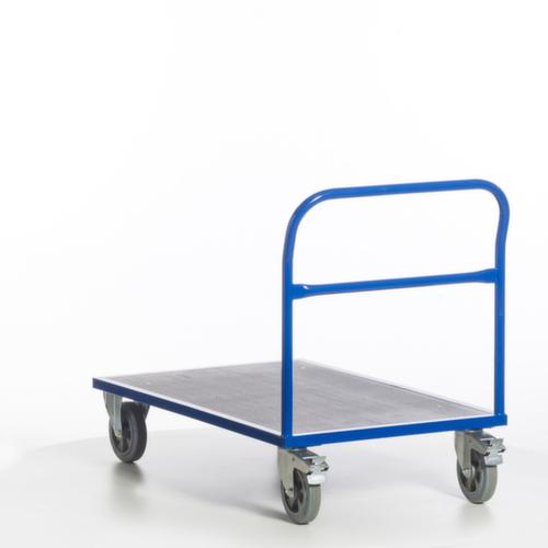 Rollcart Chariot à barre de poussée avec zone de chargement antidérapante, force 1200 kg, plateau longueur x largeur 1600 x 800 mm