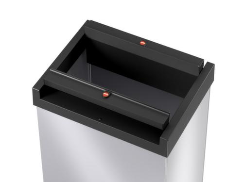 Hailo Poubelle Big-Box Swing XL avec couvercle oscillant à fermeture automatique, 52 l, argent