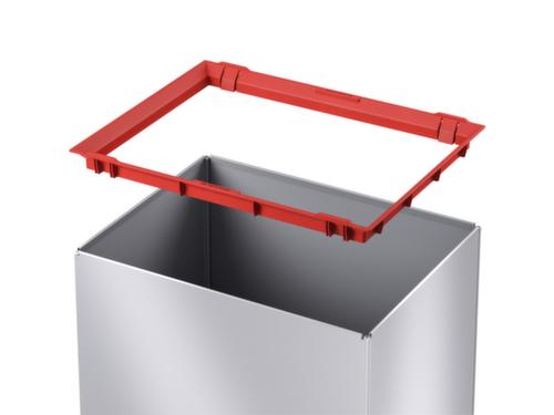 Hailo Poubelle Big-Box Swing XL avec couvercle oscillant à fermeture automatique, 52 l, argent