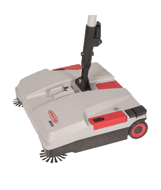 Akkubetriebene Kehrmaschine für große Flächen in Betrieb und Lager