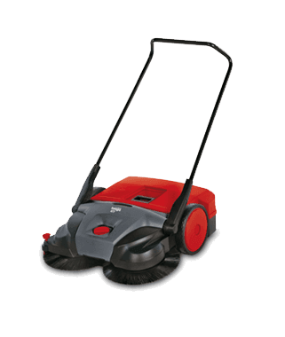 Mechanische Kehrmaschine für die Reinigung von Innen- und Außenflächen