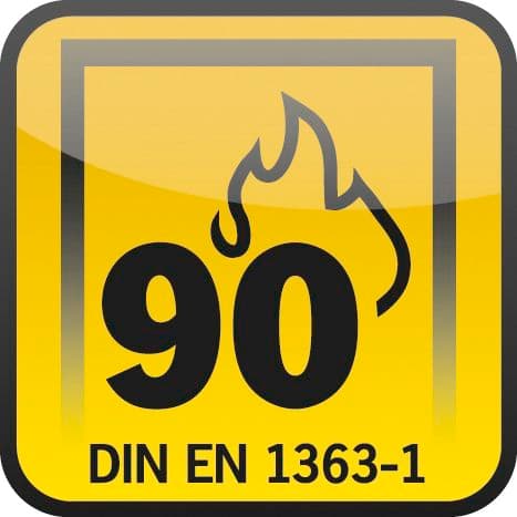 Icon Brandschutz 90 Minuten von innen nach EN 1363-1