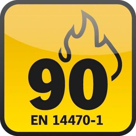 Icon Brandschutz 90 Minuten von außen nach EN 14470-1